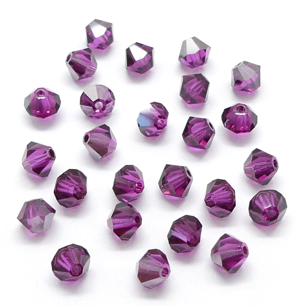 Bicone 4 - Fuchsia Satin (25 pces)