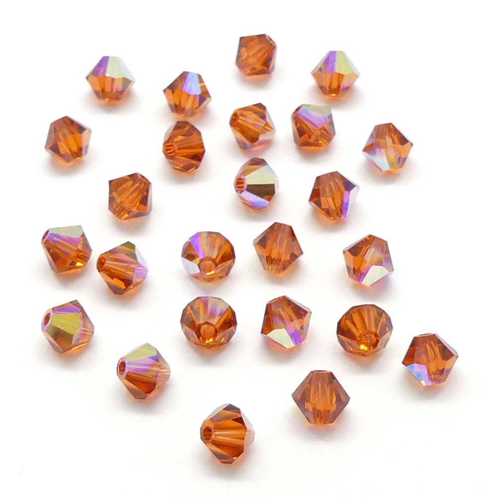 Bicone 4 - Rouge Indien AB (25 pces)