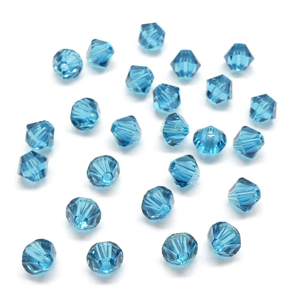 Bicone 4 - Indicolite (tourmaline bleue) (25 pces)