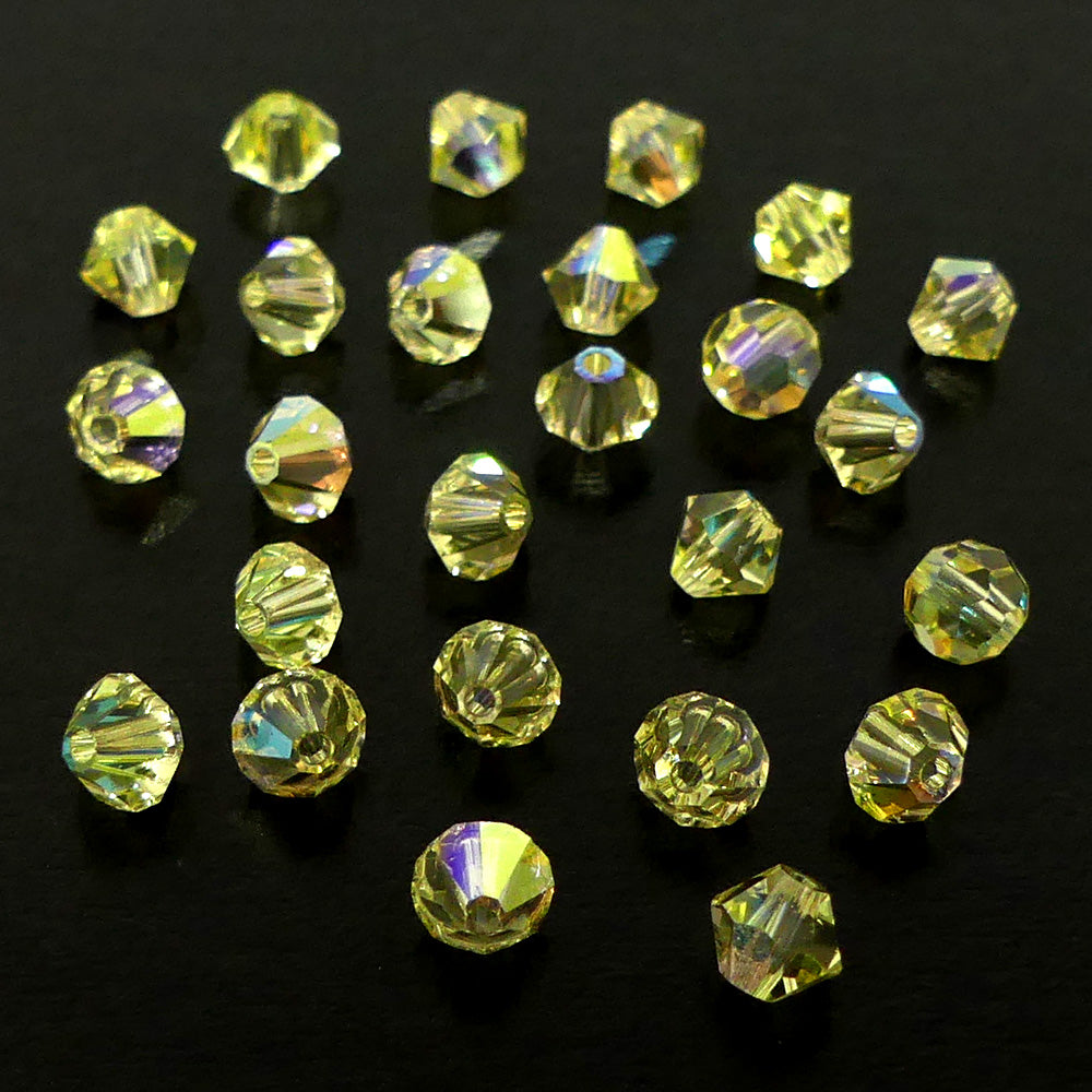 Bicone 4 - Jonquille AB (25 pces)