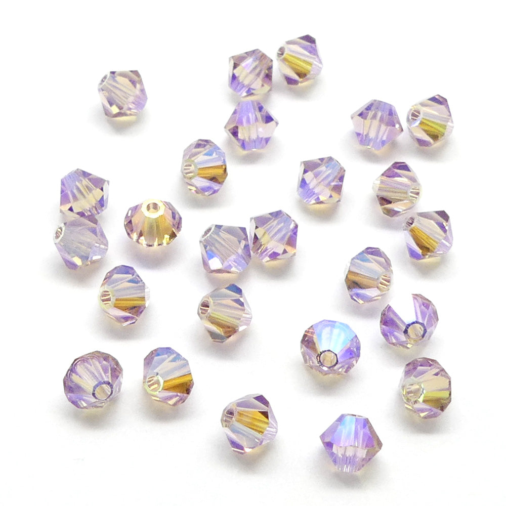 Bicone 4 - Améthyste Clair AB2x (25 pces)
