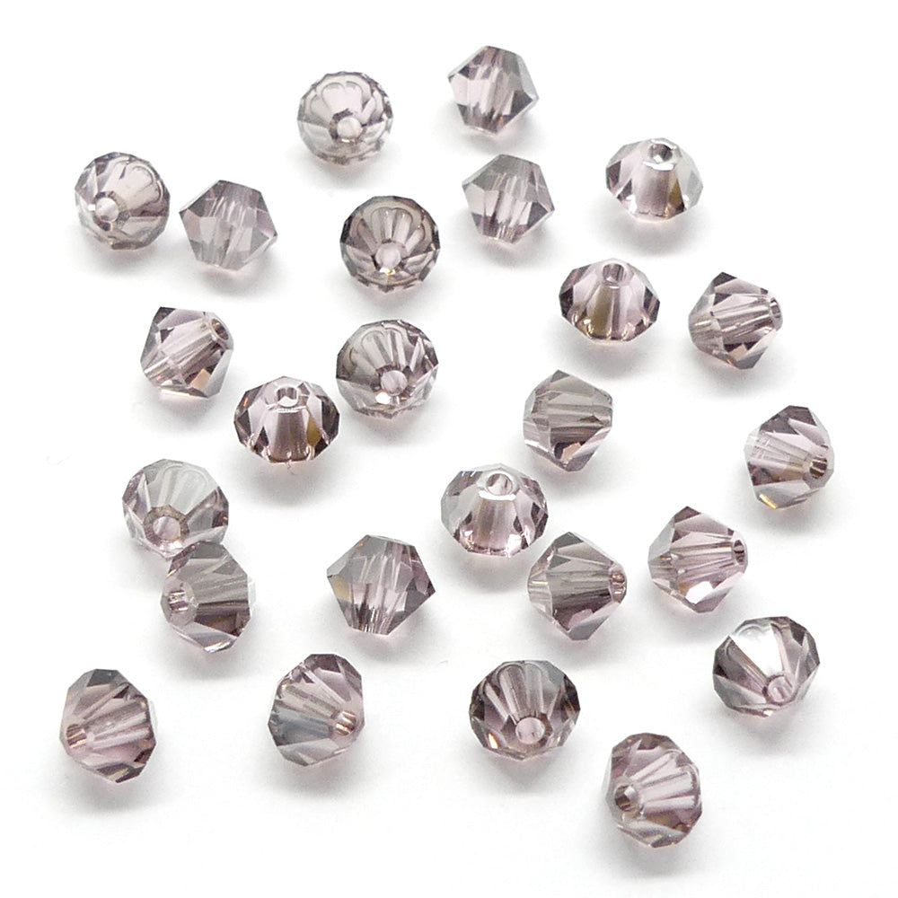 Bicone 4 - Améthyste Clair Satin (25 pces)