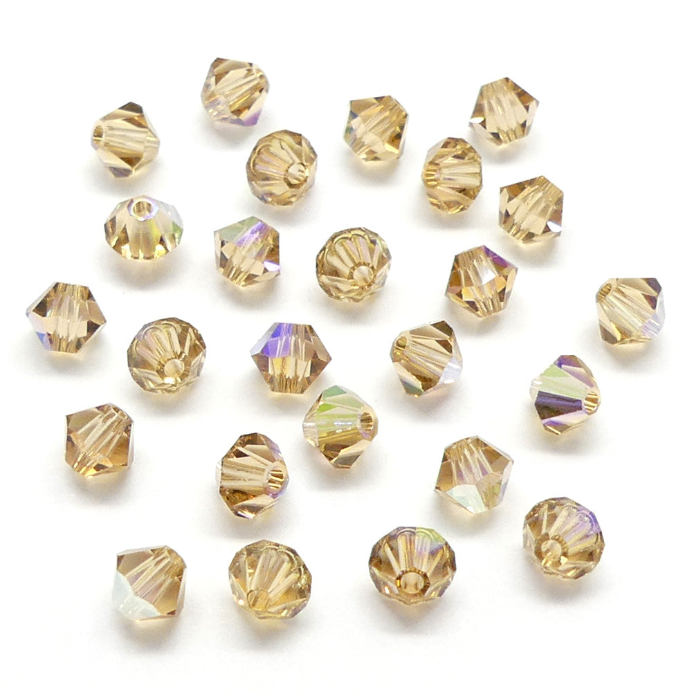 Bicone 4 - Topaze Couleur Claire AB (25 pces)