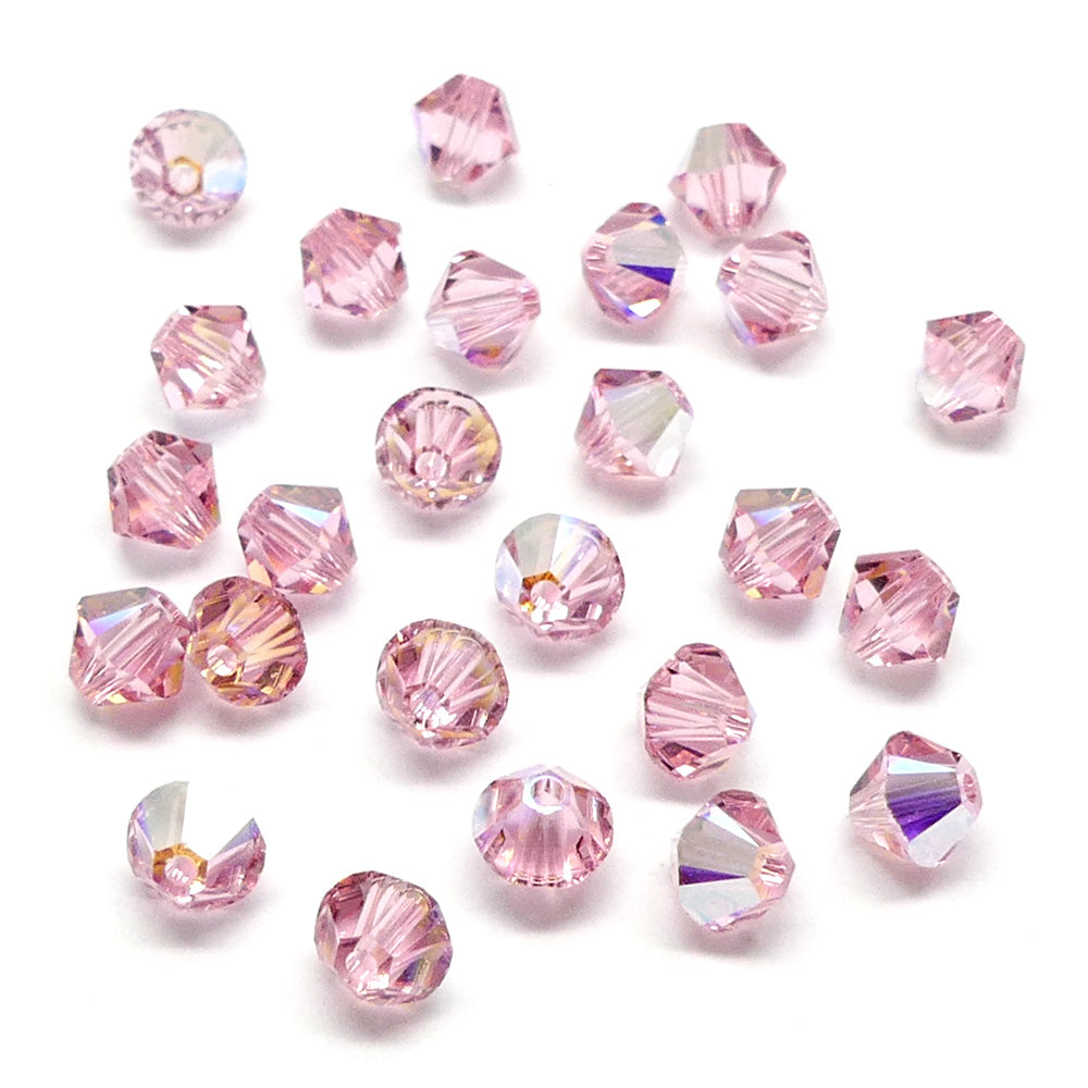 Bicone 4 - Rose Claire CAL (25 pces)