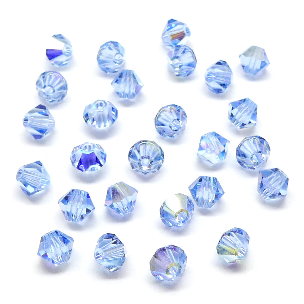 Bicone 4 - Sapphire Claire AB (25 pces)