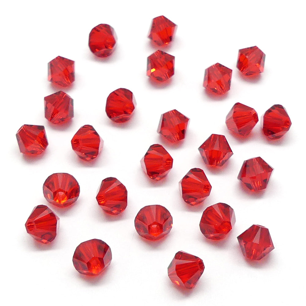 Bicone 4 - Siam Clair (25 pces)