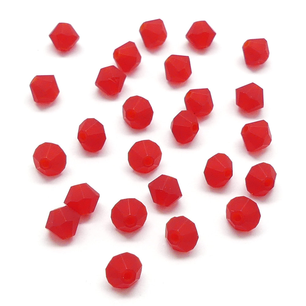 Bicone 4 - Siam Clair Mat (25 pces)