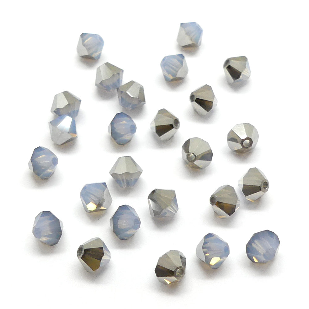 Bicone 4 - Argent Métallique (25 pces)