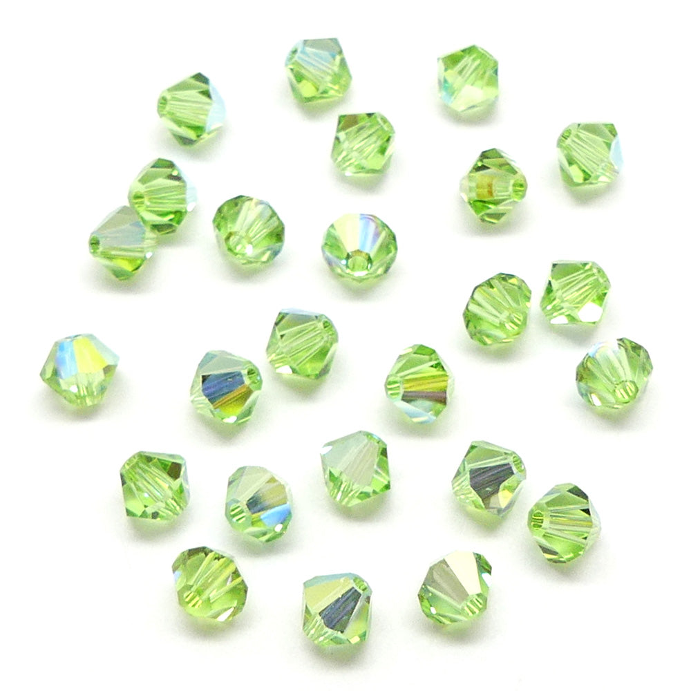 Bicone 4 - Peridot AB (25 pces)