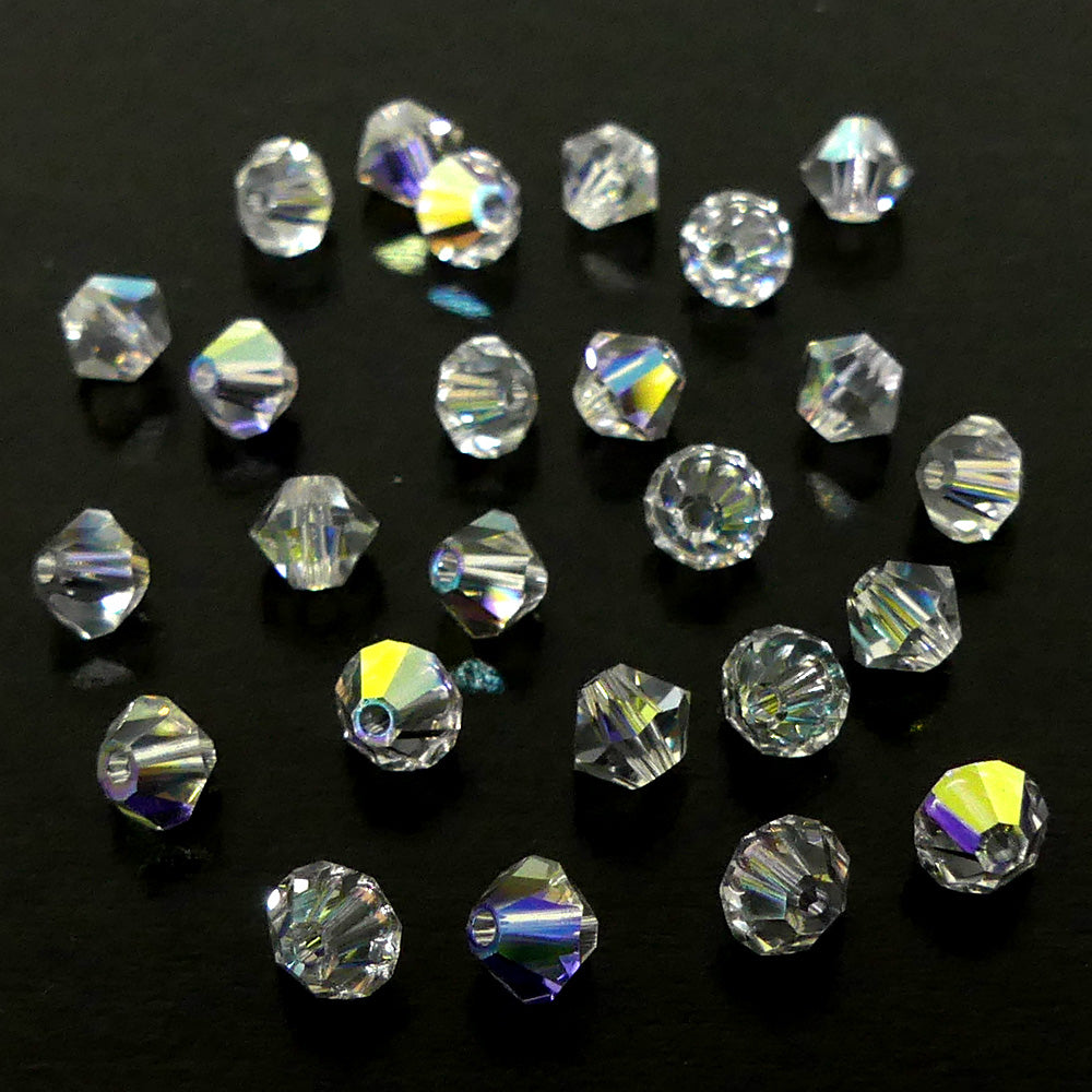 Bicone 4 - Cristal Ombré AB (25 pces)