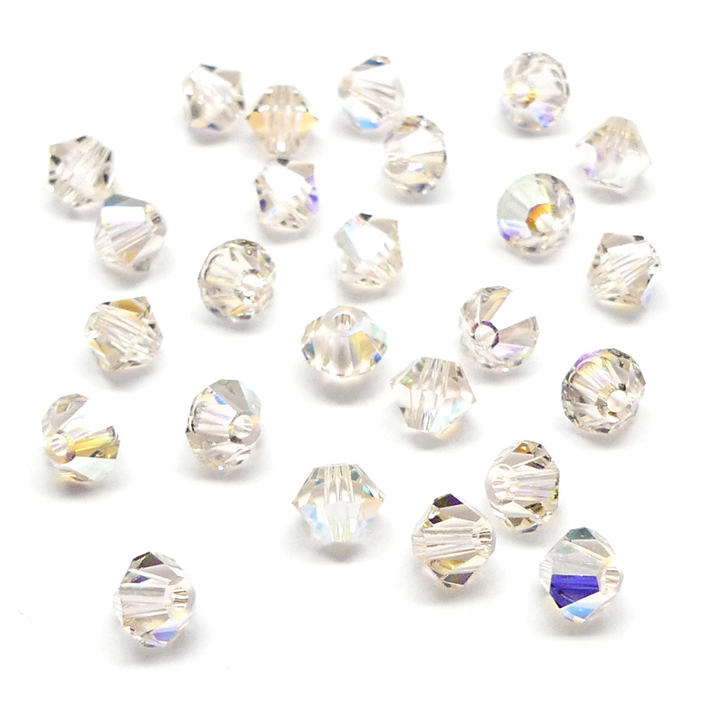 Bicone 4 - Soie AB (25 pces)