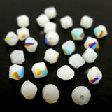 Bicone 4 - Blanc  Alabaster AB (25 pces)