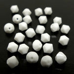 Bicone 4 - Blanc  Chalk (25 pces)