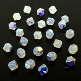 Bicone 4 - Blanc Opal AB (25 pces)