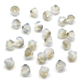 Bicone 4 - Blanc Opal Satin (25 pces)
