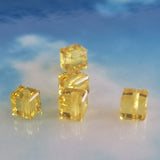 Cube 4mm , Light Topaze  (5pces)
