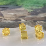 Cube 4mm , Light Topaze  (5pces)