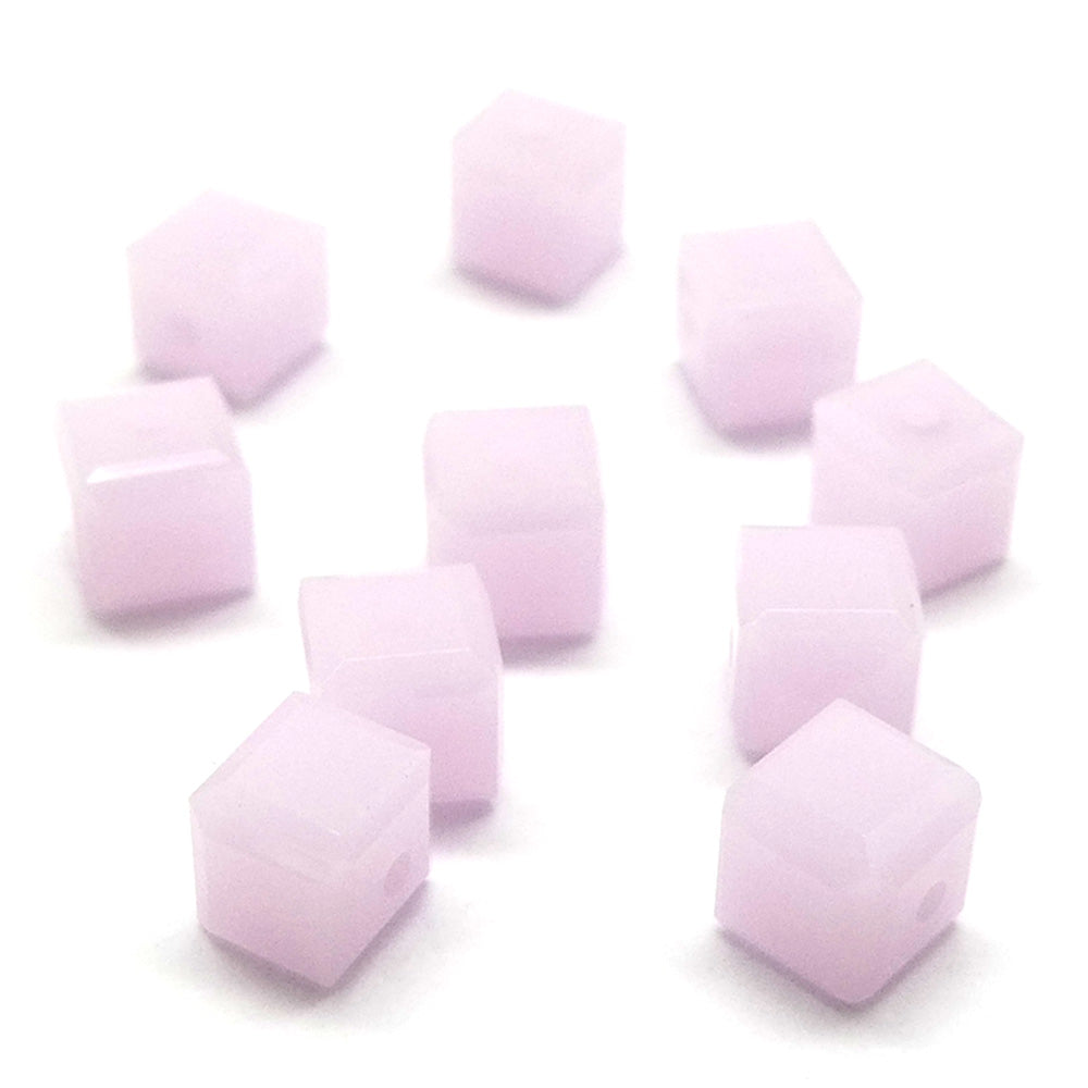 Cube 4 mm - Rose Alabaster (5 pces)