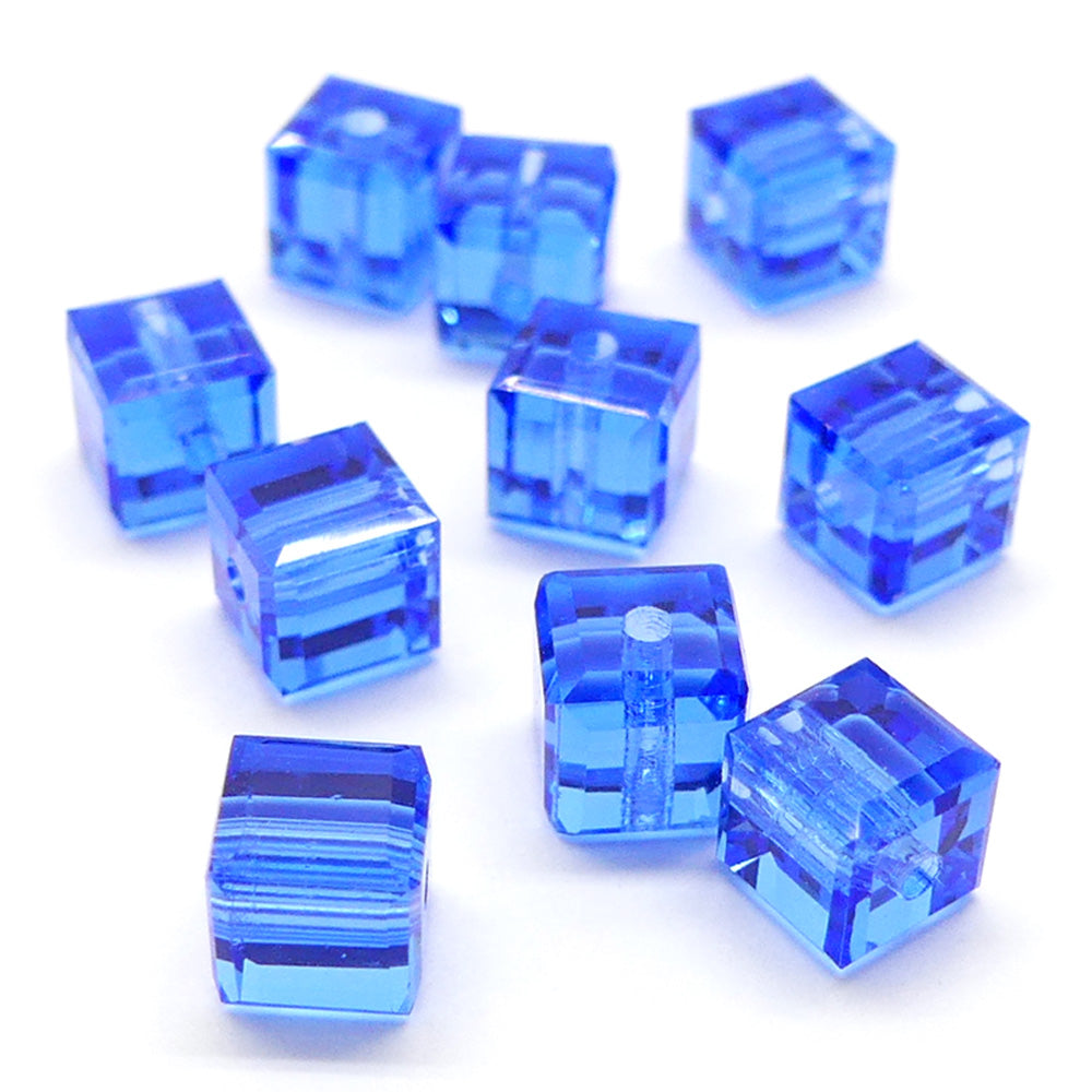 Cube 4 mm - Sapphire (5 pces)