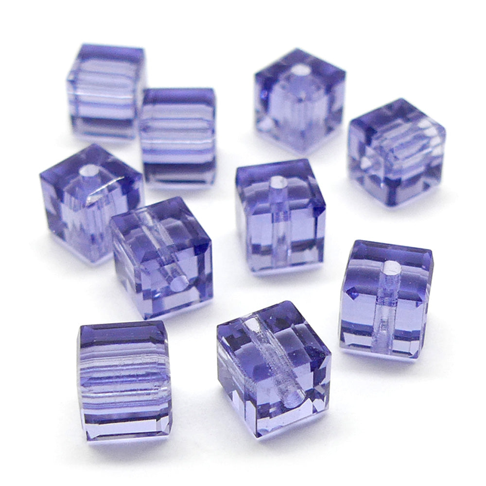 Cube 4 mm - Tanzanite (5 pces)