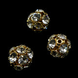 Boule filigrane dorée avec cristaux Swarovski 