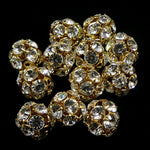 Boule filigrane dorée avec cristaux Swarovski 