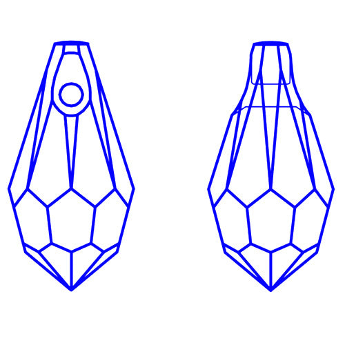 Goutte 13 - Saphire (2 pces)