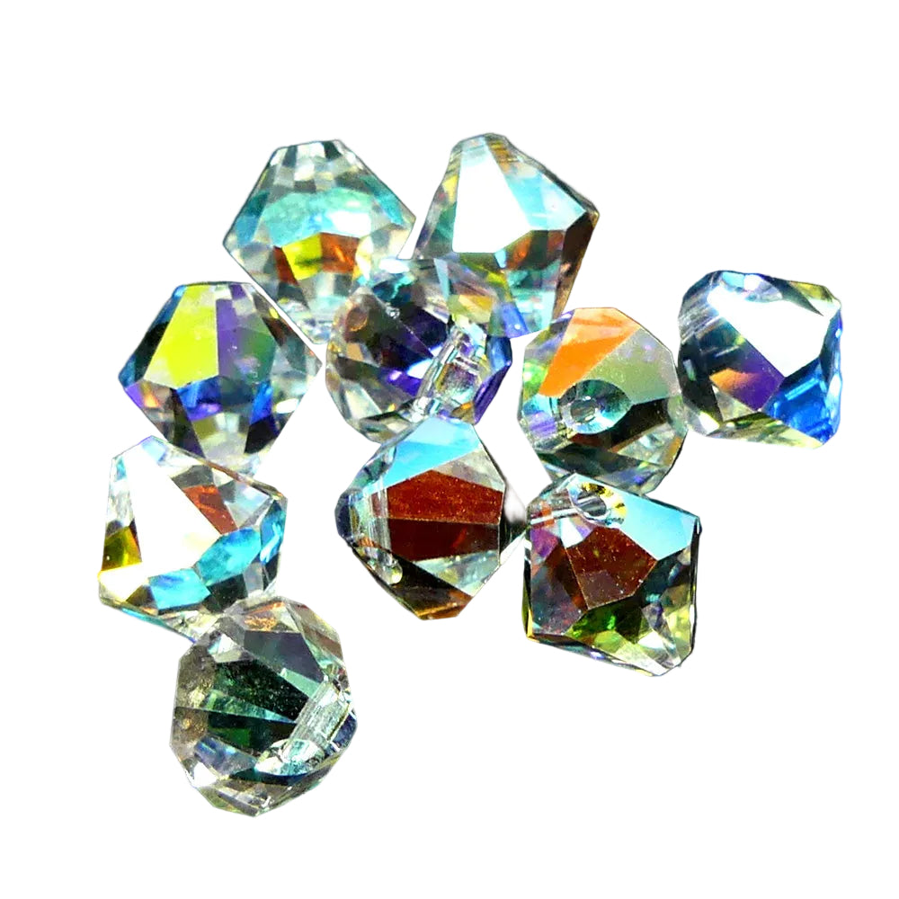 Bicone pendentif 8 - Crystal AB (5 pces)