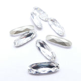 Cabochon - Long ovale 15 x 5 mm - Cristal (1 pièce)