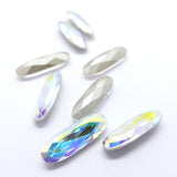 Long ovale 15 x 5 mm - Crystal AB (à la pièce)