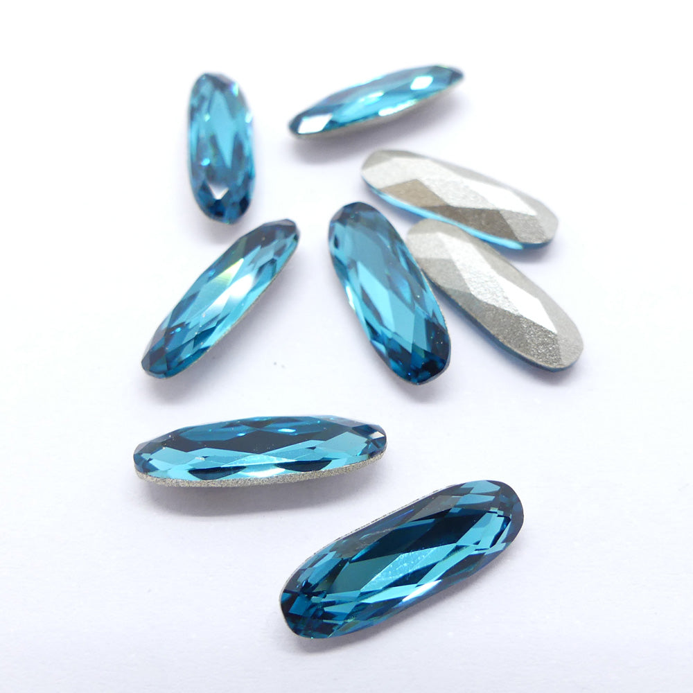 Long ovale 15 x 5 mm - Indicolite (à la pièce)