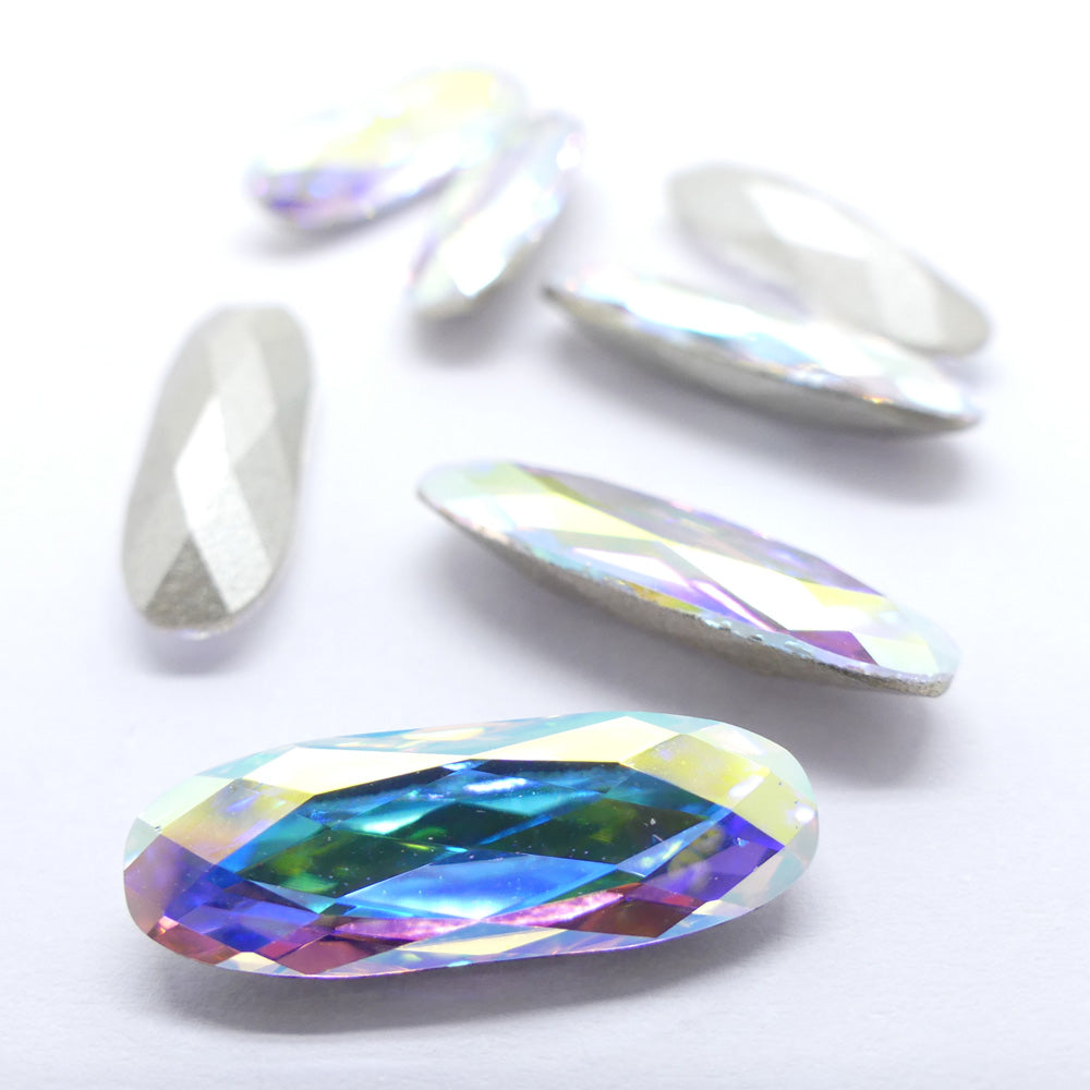 Long Ovale 21 x 7 mm - Cristal AB (à la pièce