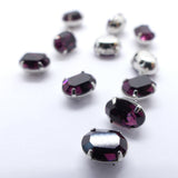 Ovale monté 8 x 6  mm - Amethyst (à la pièce)