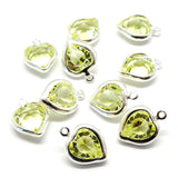 Coeur monté 8.8 x 8 mm pendentif - Jonquille (1 pce)