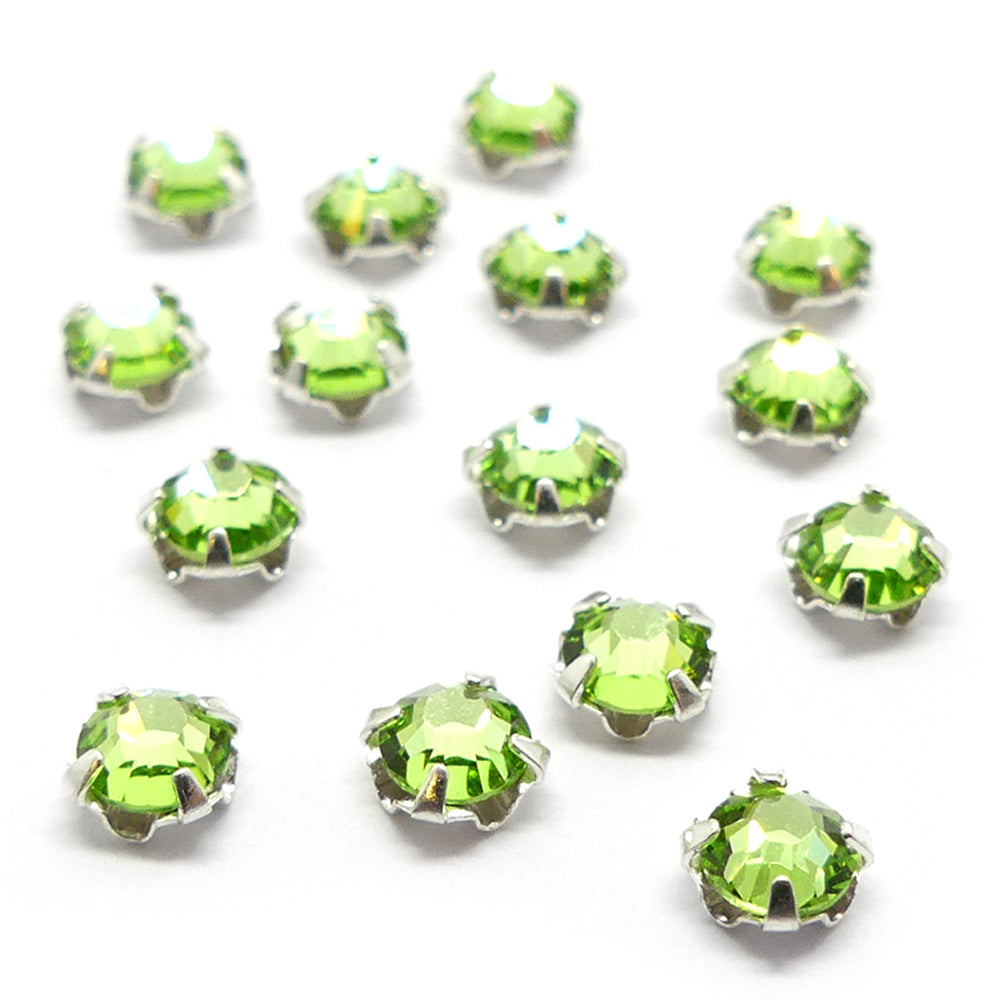 Rose Xilion HF montée 4 mm - Peridot (10 pces)
