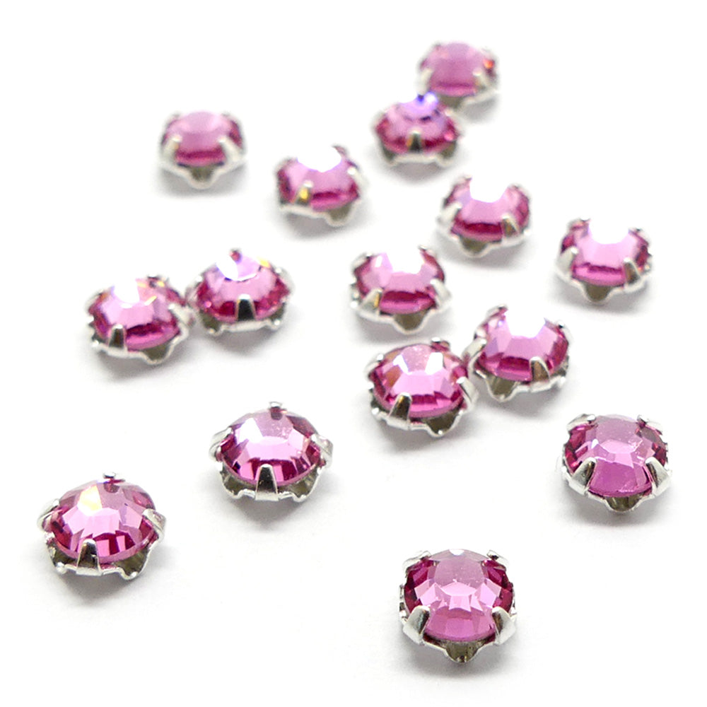 Rose Xilion HF montée 3 mm - Rose (10 pces)