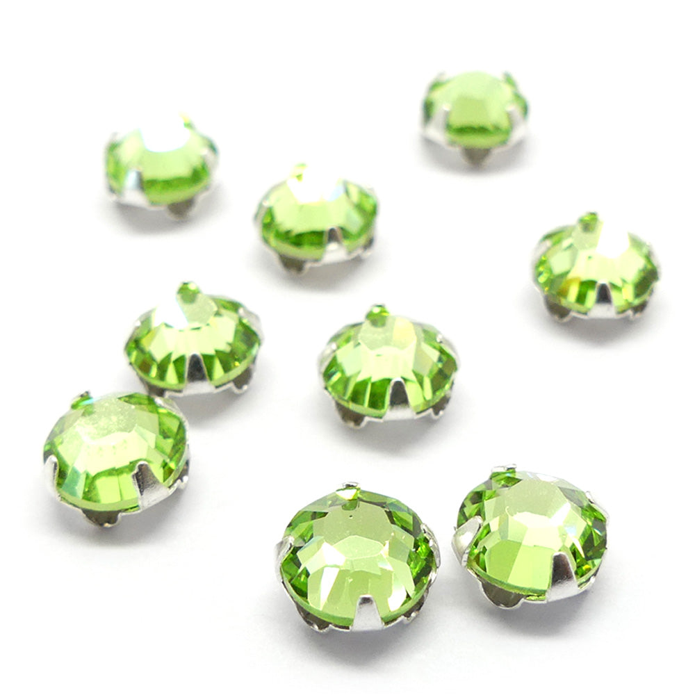 Rose Xilion HF montée 6 mm - Peridot (5 pces)