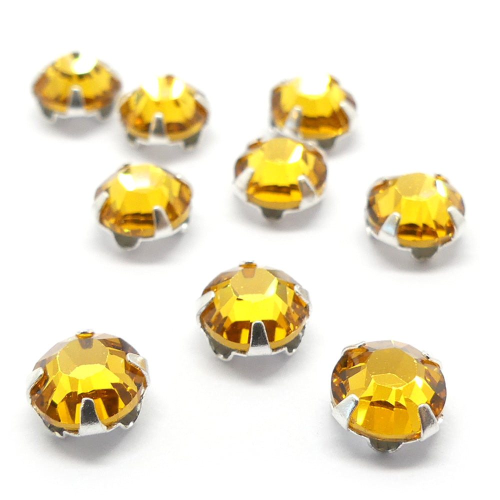 Rose Xilion HF montée 6 mm - Topaze (5 pces)