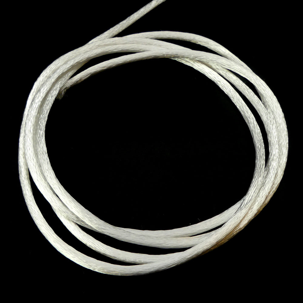 Cordon de satin - Blanc 3 mm (à la pièce)