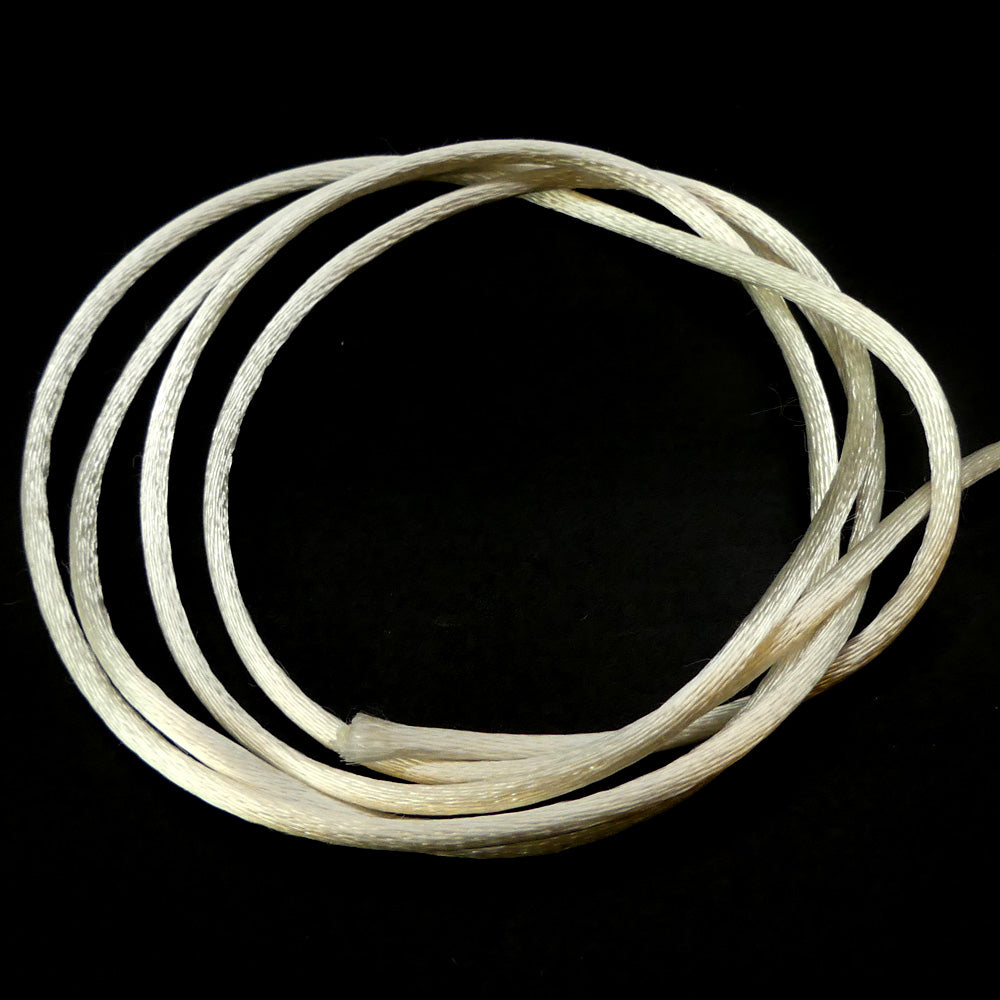 Cordon de satin - Blanc ivoire 3 mm (3 mètres)