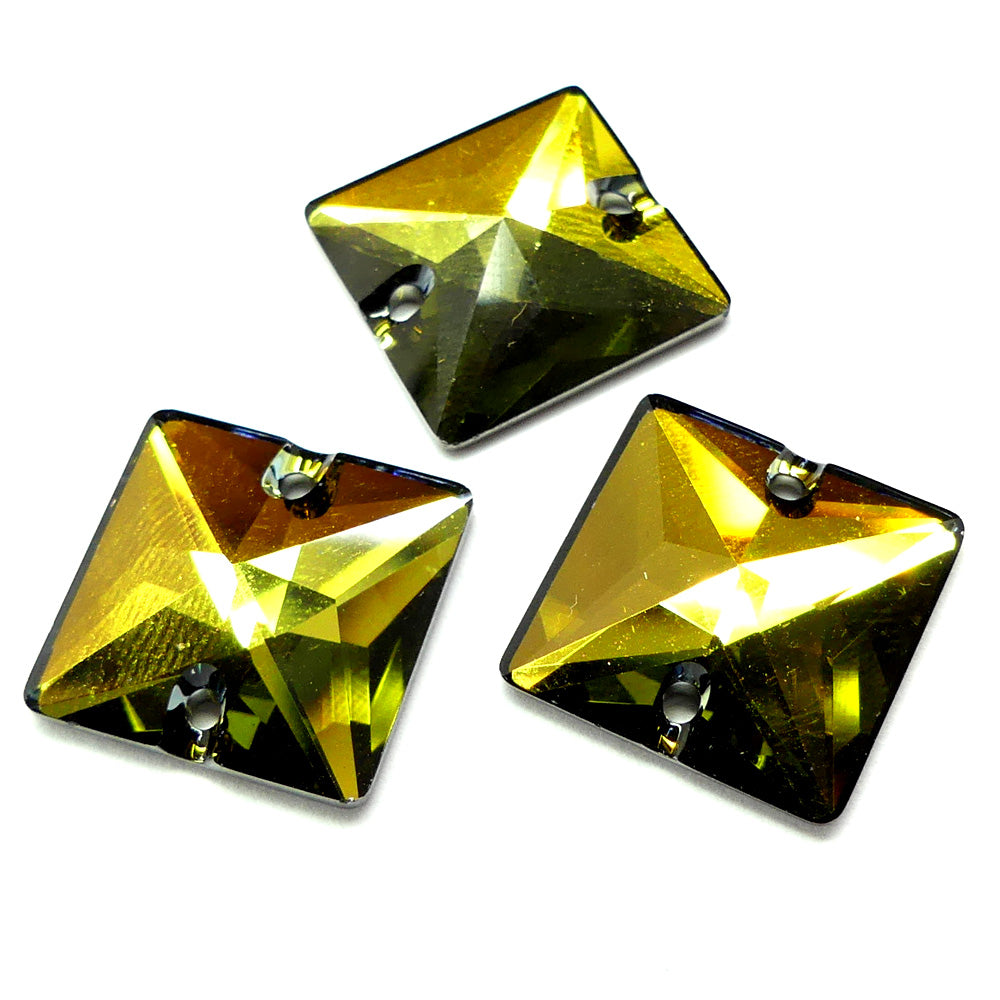 Solitaire carré 16- Crystal Tabac (1 pce)