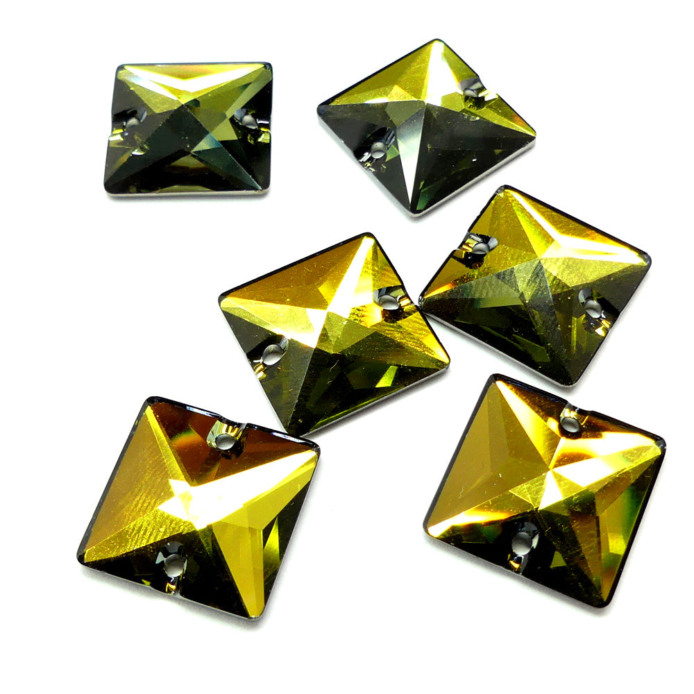 Solitaire carré 16- Crystal Tabac (1 pce)