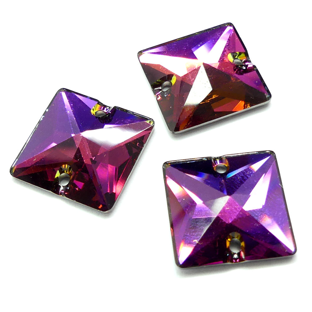 Solitaire carré 16 - Crystal Volcano (1 pce)