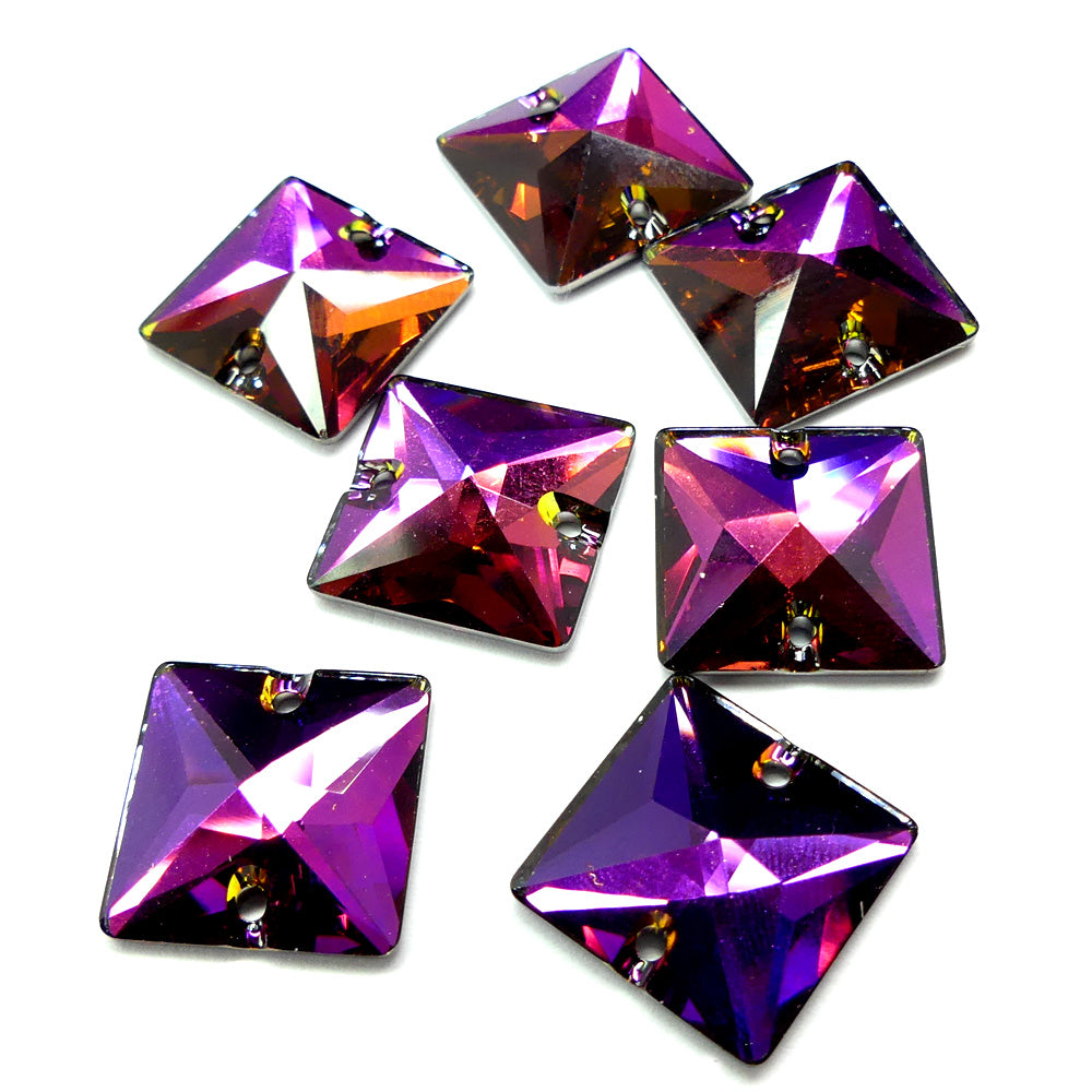 Solitaire carré 16 - Crystal Volcano (1 pce)