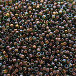 Toho - Mini Rocaille 15 - Peridot Oxblood  