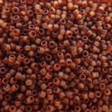 Toho - Mini Rocaille 15 - Transparent Frosted Smocky Topaz  