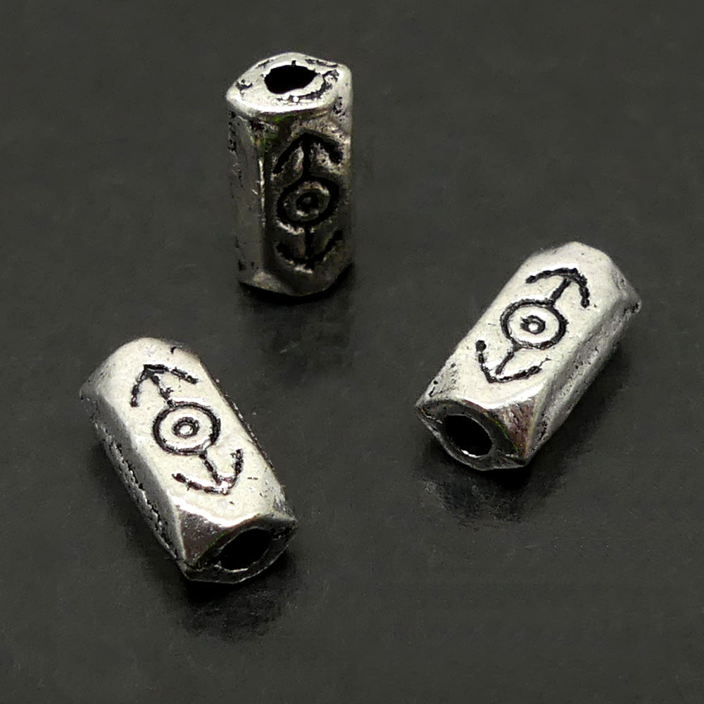 Tube hexagonal style Tibet  (20 pces)