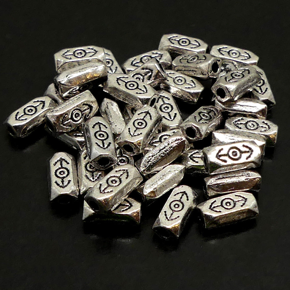 Tube hexagonal style Tibet  (20 pces)