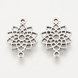 Connecteurs de liens "Fleur"- Argent antique (2pces)
