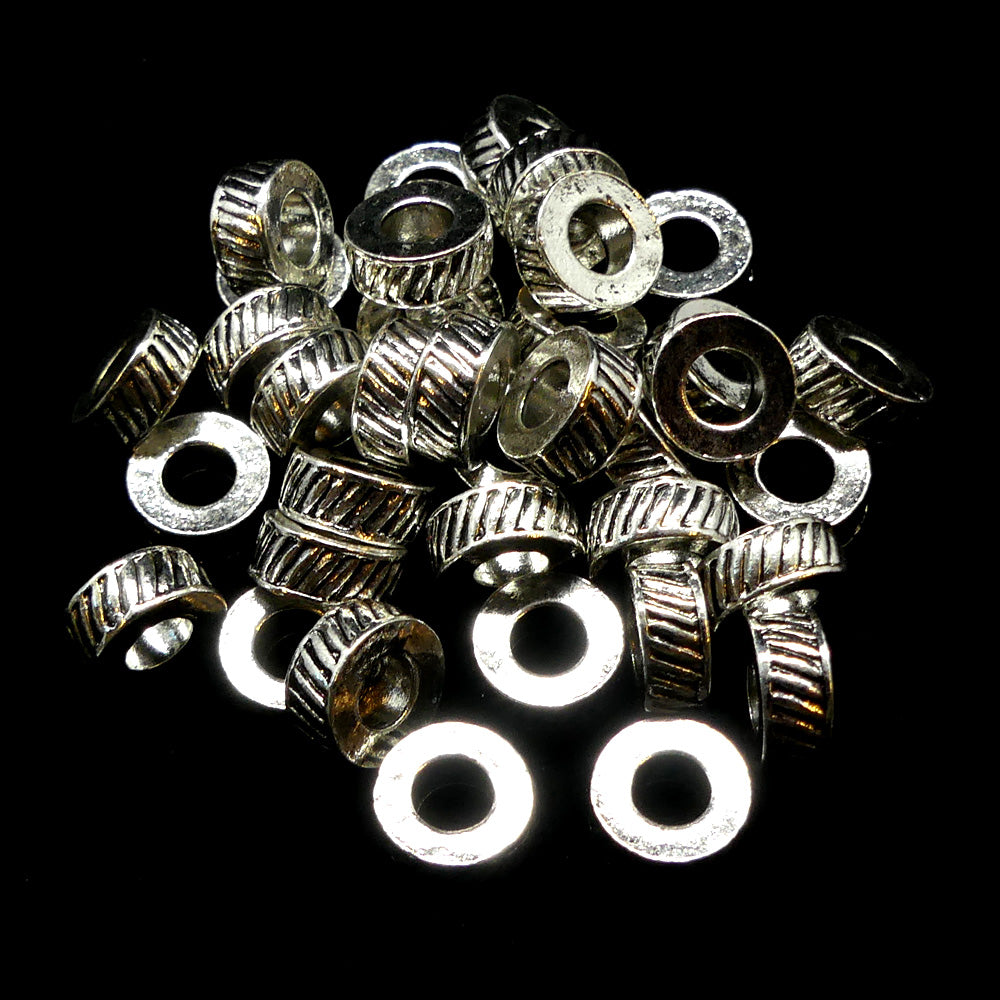 Rondelle Striée 9.5 mm (5 pièces)